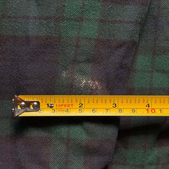 L.L. Bean Men's Fleece-Lined Flannel Shirt - Navy/Green - Picture 6 of 6